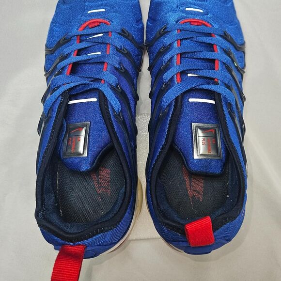 Nike Air VaporMax Plus Racer Blue - Size 9.5 - Nike Men\'s Blue and Red Trainers